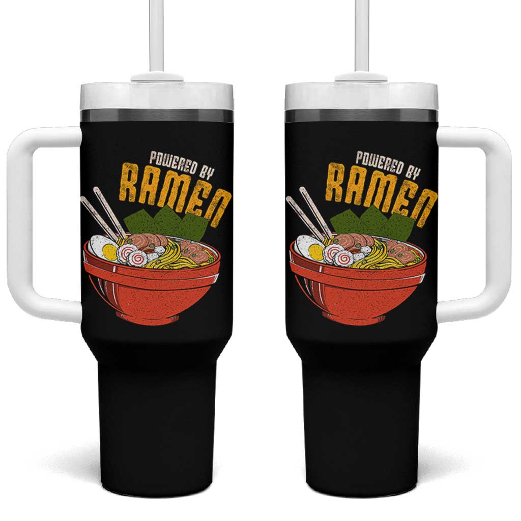 Powered by Ramen Tumbler With Handle Japanese Love Anime Noodles - Wonder Print Shop