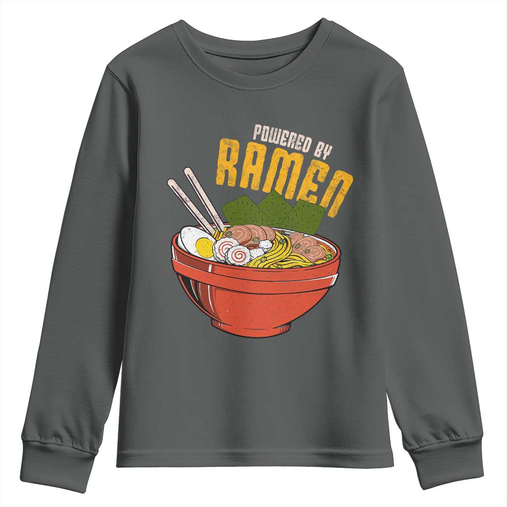 Powered by Ramen Youth Sweatshirt Japanese Love Anime Noodles - Wonder Print Shop