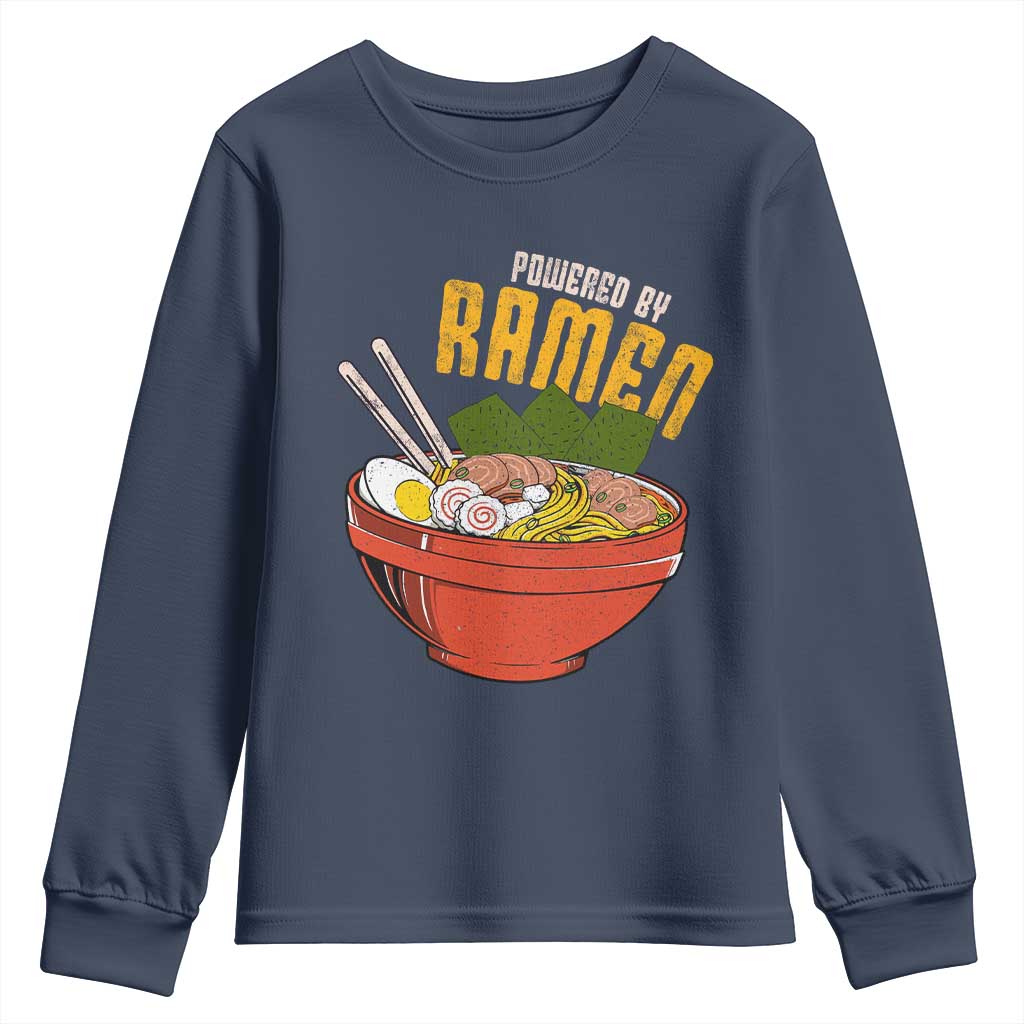 Powered by Ramen Youth Sweatshirt Japanese Love Anime Noodles - Wonder Print Shop