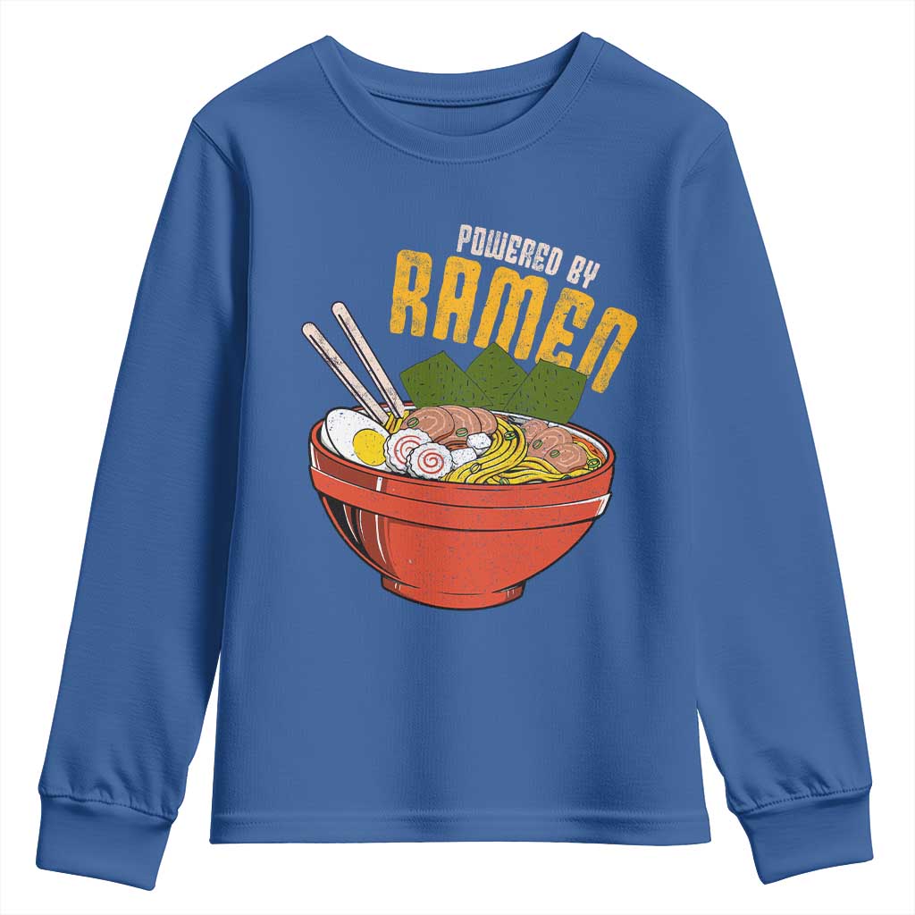 Powered by Ramen Youth Sweatshirt Japanese Love Anime Noodles - Wonder Print Shop
