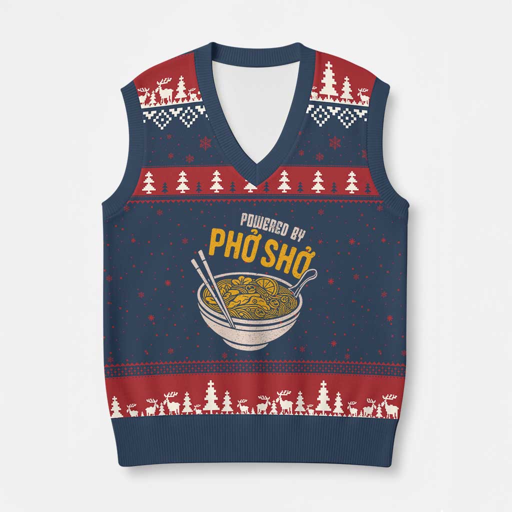 Vietnamese Pho V-Neck Knit Sweater Vest Funny Vietnam Foodie Food Humor