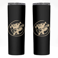 90s Y2K Scary Cat Skinny Tumbler Scared Under Starry Tail Cat Playing Guitar - Wonder Print Shop