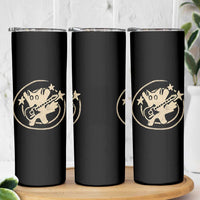 90s Y2K Scary Cat Skinny Tumbler Scared Under Starry Tail Cat Playing Guitar - Wonder Print Shop