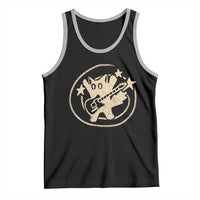 90s Y2K Scary Cat Tank Top Scared Under Starry Tail Cat Playing Guitar - Wonder Print Shop