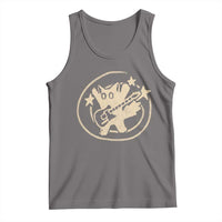 90s Y2K Scary Cat Tank Top Scared Under Starry Tail Cat Playing Guitar - Wonder Print Shop
