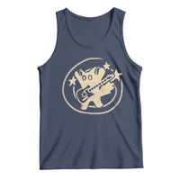 90s Y2K Scary Cat Tank Top Scared Under Starry Tail Cat Playing Guitar - Wonder Print Shop