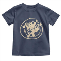 90s Y2K Scary Cat Toddler T Shirt Scared Under Starry Tail Cat Playing Guitar - Wonder Print Shop