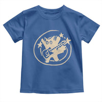 90s Y2K Scary Cat Toddler T Shirt Scared Under Starry Tail Cat Playing Guitar - Wonder Print Shop