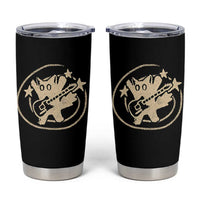 90s Y2K Scary Cat Tumbler Cup Scared Under Starry Tail Cat Playing Guitar - Wonder Print Shop