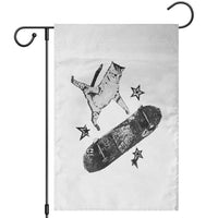 Skateboard Cat Y2K Garden Flag Rockstar Gf Aesthetic Cat Retro Grunge Skater - Wonder Print Shop