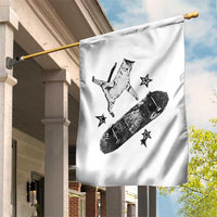 Skateboard Cat Y2K Garden Flag Rockstar Gf Aesthetic Cat Retro Grunge Skater - Wonder Print Shop