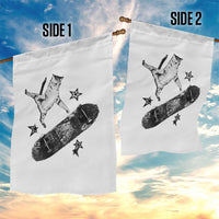 Skateboard Cat Y2K Garden Flag Rockstar Gf Aesthetic Cat Retro Grunge Skater - Wonder Print Shop