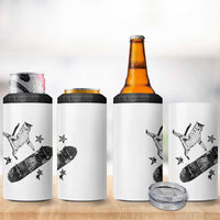 Skateboard Cat Y2K 4 in 1 Can Cooler Tumbler Rockstar Gf Aesthetic Cat Retro Grunge Skater - Wonder Print Shop