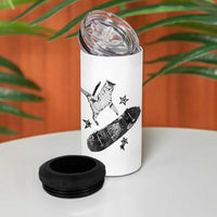 Skateboard Cat Y2K 4 in 1 Can Cooler Tumbler Rockstar Gf Aesthetic Cat Retro Grunge Skater - Wonder Print Shop