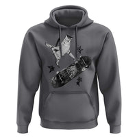 Skateboard Cat Y2K Hoodie Rockstar Gf Aesthetic Cat Retro Grunge Skater - Wonder Print Shop
