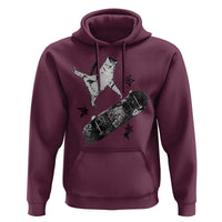 Skateboard Cat Y2K Hoodie Rockstar Gf Aesthetic Cat Retro Grunge Skater - Wonder Print Shop