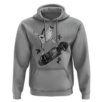 Skateboard Cat Y2K Hoodie Rockstar Gf Aesthetic Cat Retro Grunge Skater - Wonder Print Shop