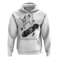 Skateboard Cat Y2K Hoodie Rockstar Gf Aesthetic Cat Retro Grunge Skater - Wonder Print Shop