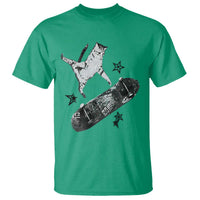 Skateboard Cat Y2K T Shirt Rockstar Gf Aesthetic Cat Retro Grunge Skater - Wonder Print Shop