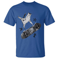 Skateboard Cat Y2K T Shirt Rockstar Gf Aesthetic Cat Retro Grunge Skater - Wonder Print Shop