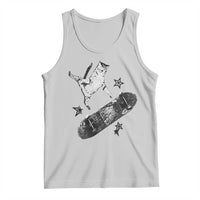 Skateboard Cat Y2K Tank Top Rockstar Gf Aesthetic Cat Retro Grunge Skater - Wonder Print Shop