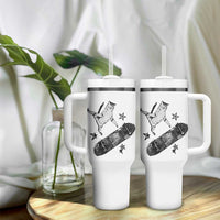 Skateboard Cat Y2K Tumbler With Handle Rockstar Gf Aesthetic Cat Retro Grunge Skater - Wonder Print Shop