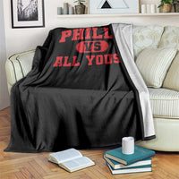 Philly Vs All Youse Throw Blanket Vintage Funny Philadelphia Slang Red