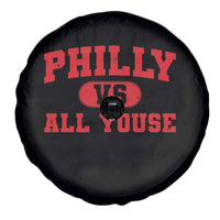 Philly Vs All Youse Spare Tire Cover Vintage Funny Philadelphia Slang Red