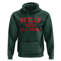 Philly Vs All Youse Hoodie Vintage Funny Philadelphia Slang Red
