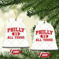 Philly Vs All Youse Ceramic Ornament Vintage Funny Philadelphia Slang Red