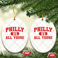 Philly Vs All Youse Ceramic Ornament Vintage Funny Philadelphia Slang Red