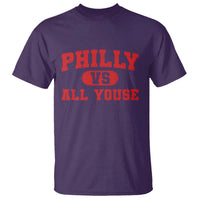 Philly Vs All Youse T Shirt Vintage Funny Philadelphia Slang Red