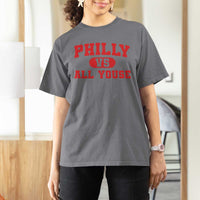 Philly Vs All Youse T Shirt For Women Vintage Funny Philadelphia Slang Red