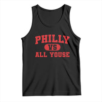 Philly Vs All Youse Tank Top Vintage Funny Philadelphia Slang Red