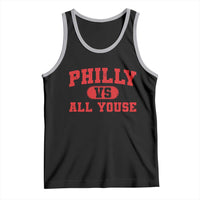 Philly Vs All Youse Tank Top Vintage Funny Philadelphia Slang Red