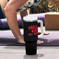 Philly Vs All Youse Tumbler With Handle Vintage Funny Philadelphia Slang Red