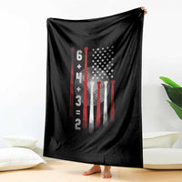 Double Play Throw Blanket 6 4 3 2 Vintage Baseball Math Softball Player American Flag