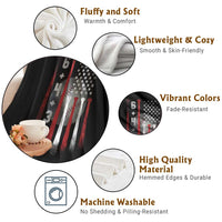 Double Play Throw Blanket 6 4 3 2 Vintage Baseball Math Softball Player American Flag