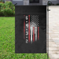 Double Play Garden Flag 6 4 3 2 Vintage Baseball Math Softball Player American Flag