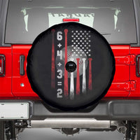 Double Play Spare Tire Cover 6 4 3 2 Vintage Baseball Math Softball Player American Flag