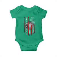 Double Play Baby Onesie 6 4 3 2 Vintage Baseball Math Softball Player American Flag
