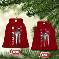 Double Play Ceramic Ornament 6 4 3 2 Vintage Baseball Math Softball Player American Flag