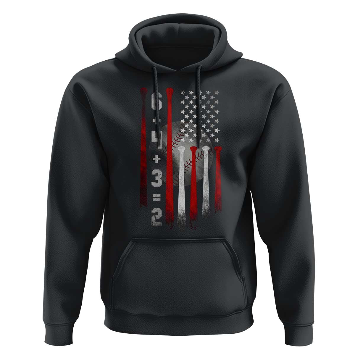 Double Play Hoodie 6 4 3 2 Vintage Baseball Math Softball Player American Flag
