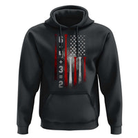 Double Play Hoodie 6 4 3 2 Vintage Baseball Math Softball Player American Flag