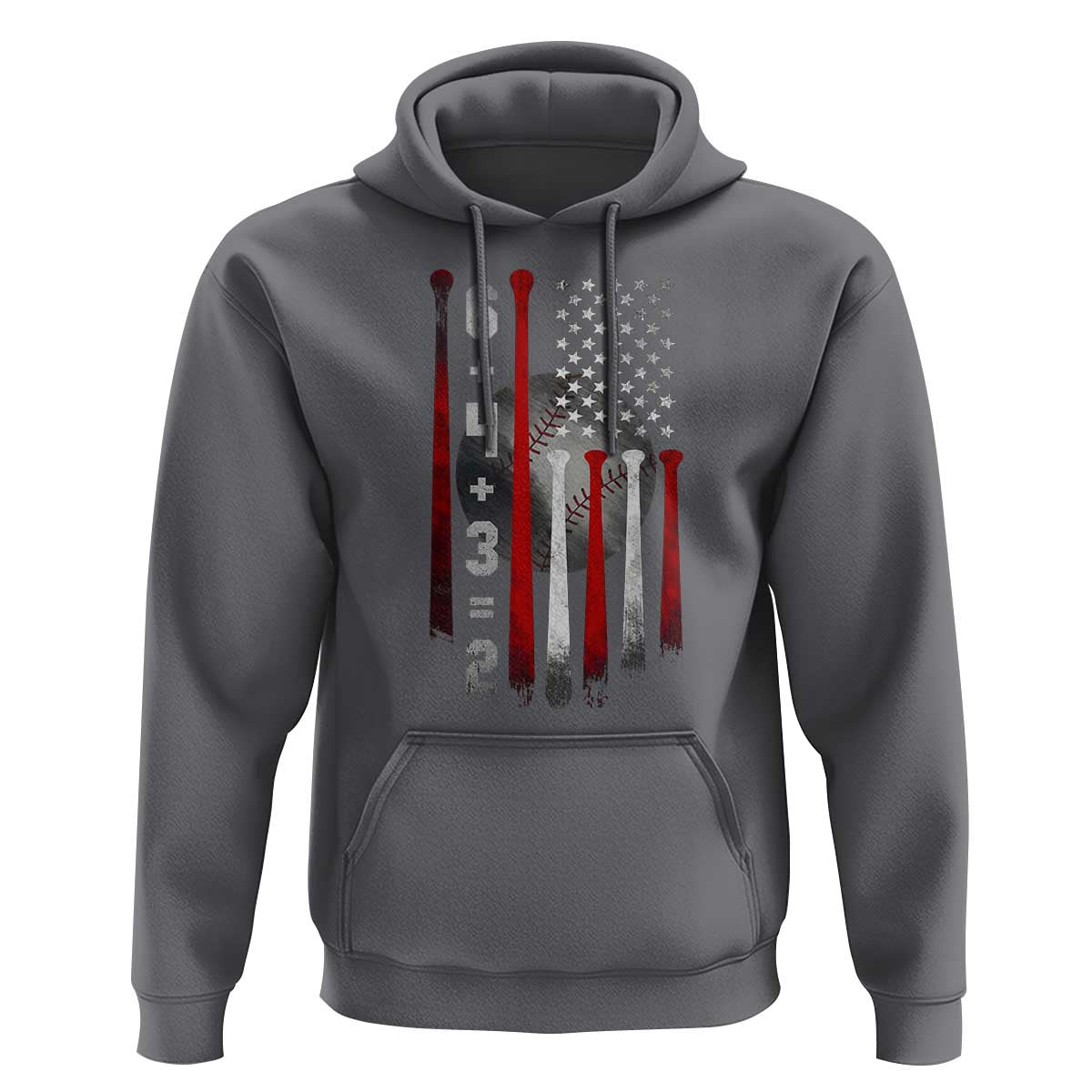 Double Play Hoodie 6 4 3 2 Vintage Baseball Math Softball Player American Flag