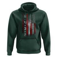Double Play Hoodie 6 4 3 2 Vintage Baseball Math Softball Player American Flag