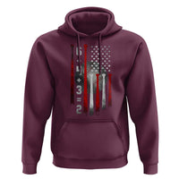 Double Play Hoodie 6 4 3 2 Vintage Baseball Math Softball Player American Flag