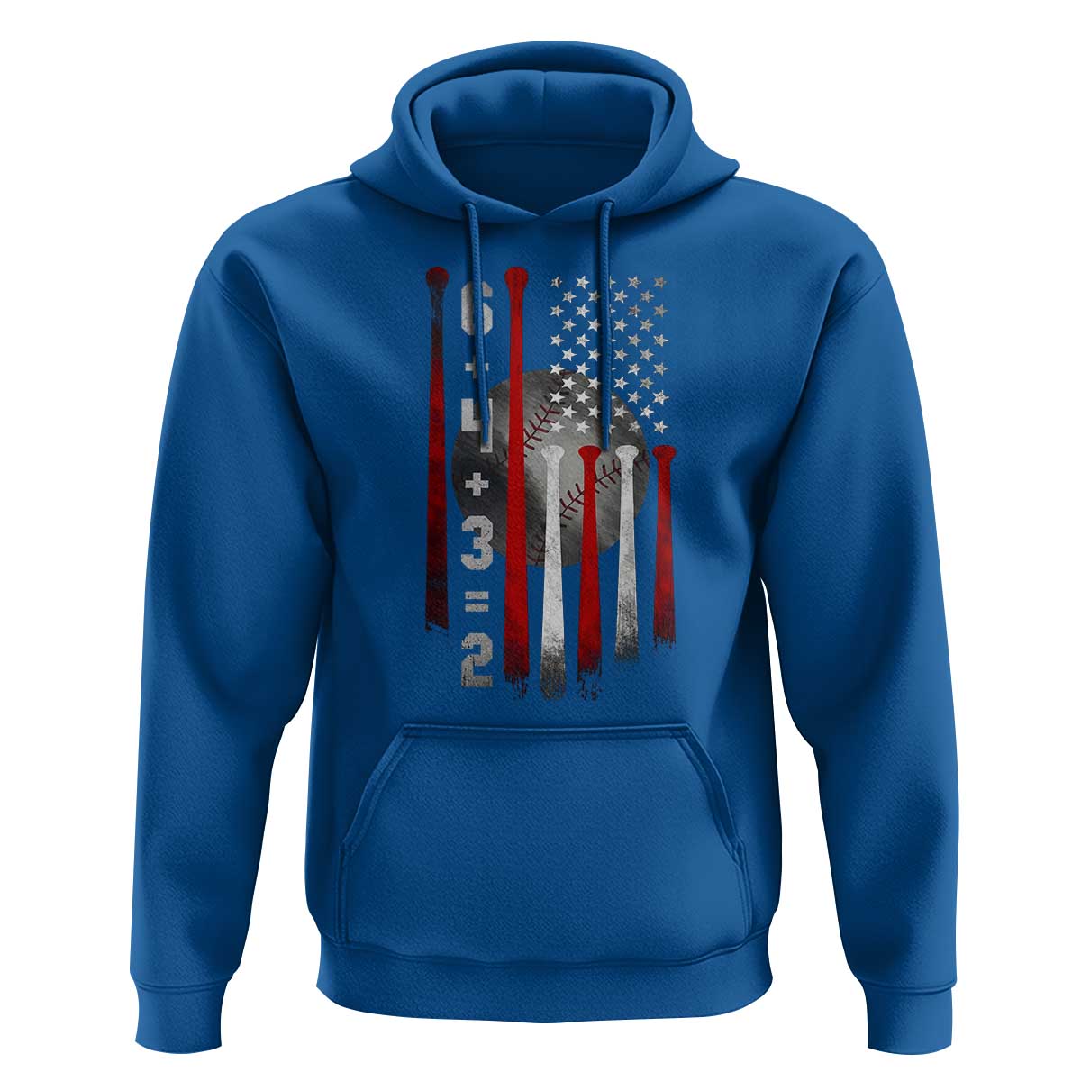 Double Play Hoodie 6 4 3 2 Vintage Baseball Math Softball Player American Flag