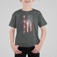 Double Play T Shirt For Kid 6 4 3 2 Vintage Baseball Math Softball Player American Flag
