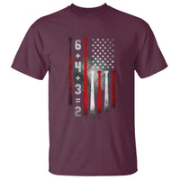 Double Play T Shirt 6 4 3 2 Vintage Baseball Math Softball Player American Flag